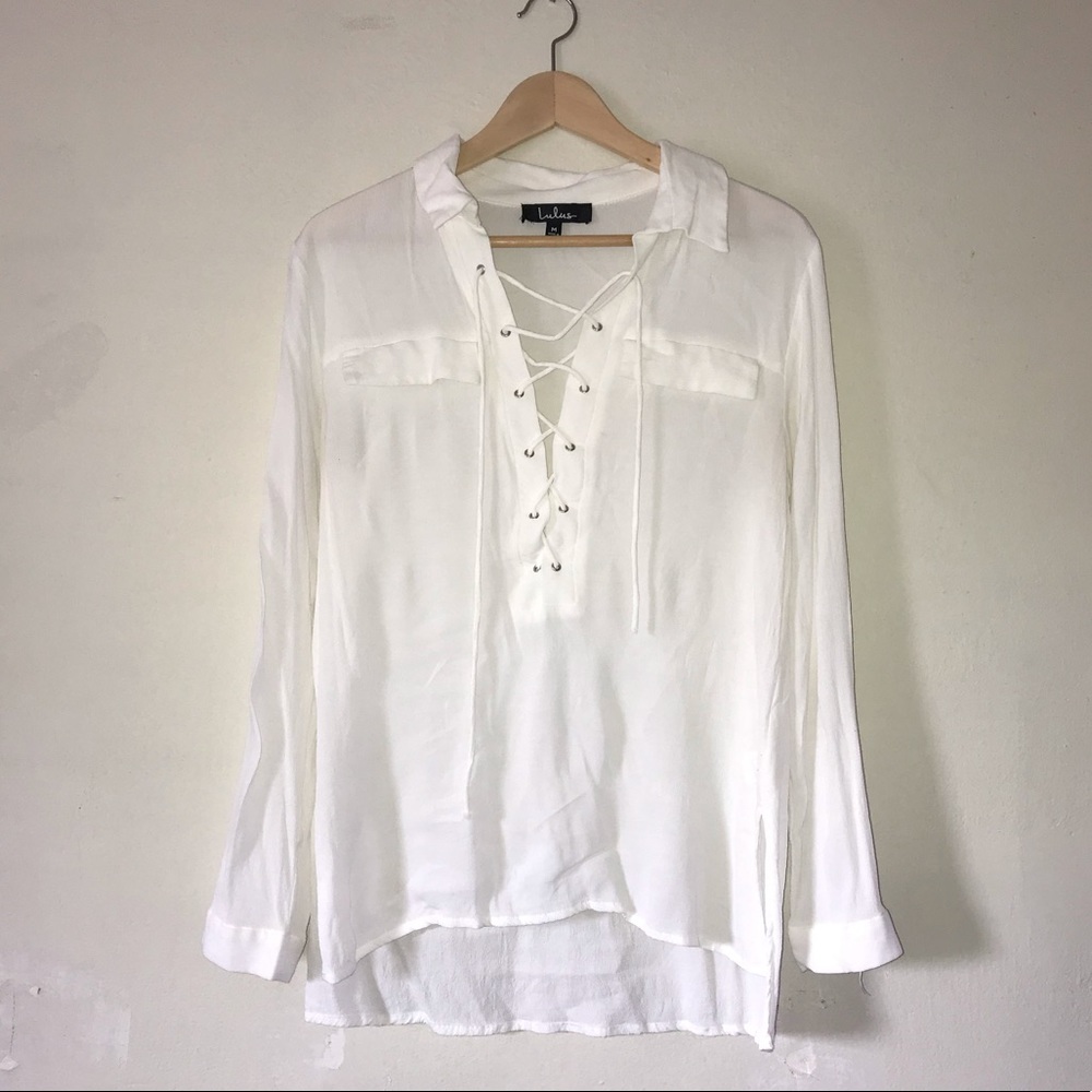 Lulus White Blouse